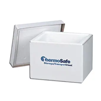 ThermoSafe 311 Storage and Transport Chest Dry Ice Keeper with Fiberboard Case, 0.6 cu. ft. Volume, 15.125" L x 13.625" W x 12.125" H