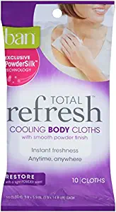 Ban Total Refresh Cooling Body Cloths, Restore, 10 Count