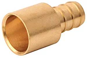 1/2" Pex Female Sweat Adapter 1/2 inch Brass (pack of 8) Threaded Crimp Fitting (PEX-FSA-12)