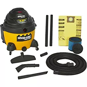 Shop-Vac 9625210 6.25-Peak Horsepower Right Stuff Wet/Dry Vacuum 16-Gallon Tool & Cord Storage & Accessories, Uses Type X Cartridge Filter & Type R Foam Sleeve & Type J Filter Bag