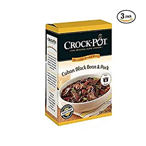 Crock-Pot Delicious Dinners, All Natural Cuban Black Bean and Pork, Pack of 3