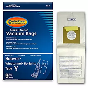EnviroCare Replacement Micro Filtration Vacuum Bags for Hoover Windtunnel Upright Type Y 9 Pack