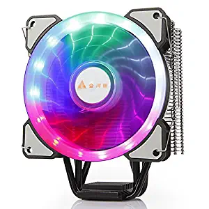 GOLDEN FIELD PBZ5 CPU Cooler Air Cooling Heastink with 4 Heatpipes & 120mm LED Fan CPU Radiator for Intel LGA 1151/1150/1155/1156 & AMD4