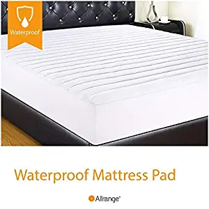 Allrange Clean&Safe Quilted Fitted Waterproof Mattress Pad, Stretch-up-to 16", Moisture Management, Snug Fit, Mattress Protector, CK