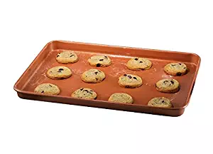 Gotham Steel Nonstick Copper Cookie Sheet and Jelly Roll Baking Pan 12" x 17" – 1 PACK
