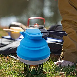 Dltsli Portable Silicone Collapsible Tea Kettle Outdoor Camping Travel Kettle Foldable