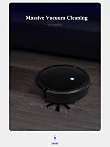 Yeed Intelligent Three in One Sweeping Robot Sweeping Vacuum Cleaning Mopping 1.78-inch 8-Leaf Brush 1800pa Strong Absorption 500ml Dustbin 1500 mA Lithium Battery Durable (Black)