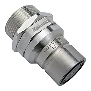 Koolance QD3-MSFG4-P QD3 Male Quick Disconnect No-Spill Coupling, Panel Female Threaded G 1/4 BSPP