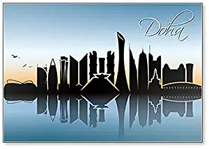 Doha Skyline Qatar Fridge Magnet