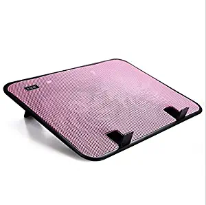 iwish USB Super Ultra Thin 2 Fans Cooling Cooler Pad for 13" 14" Notebook Laptop MacBook PC Radiator Pink