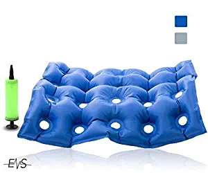 Premium Air Inflatable Seat Cushion 17 X 17 Heat Sealed Construction for Durabilityd Cushion for Wheel Chair and Day to Day UseIdeal for Prolonged Sitting FDA Approved Blue