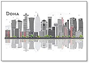 Doha Qatar Skyline Classic Fridge Magnet