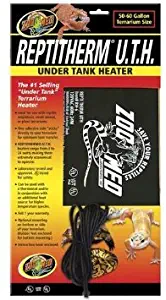 Zoo Med ReptiTherm Under Tank Heater 24 watt, RH-6, 8"x18", Typical 50-60 Gallon Tank use Bundle with Carolina Custom Cages' Chlorhexidine Solution 2%; 1 Refill Makes 32 oz. of Working Solution