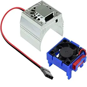 Powerhobby Cooling Fan for Traxxas Velineon VXl-3 ESC + 540/550 Heatsink Motor Fan Combo Silver FITS : Traxxas Slash/Stampede 2WD / RUSTLER/Bandit/Rally VXL