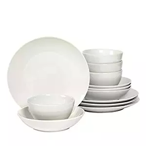 Denmark 12-Piece White Dinnerware Set