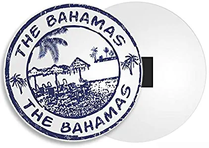 DestinationVinyl The Bahamas Fridge Magnet - Beach Holiday Nassau Travel Stamp 4066