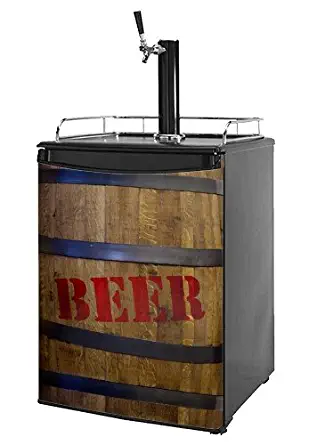 Kegerator Skin - Beer Barrel 01 (fits medium sized dorm fridge and kegerators)