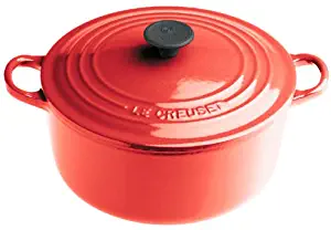Le Creuset Enameled Cast-Iron 13-1/4-Quart Round French Oven, Red