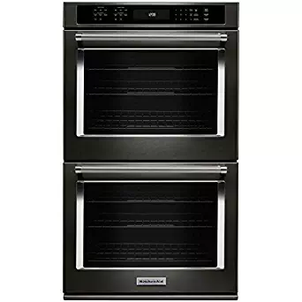 KitchenAid KODE500EBS 30 Black Stainless Convection Double Wall Oven