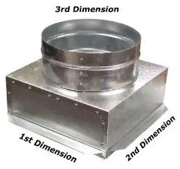 C-Box HVAC Plenum Ceiling Box 12 x 12 x 12 Round-Connects to Vent Register Diffuser