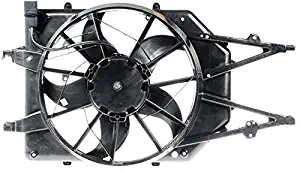 APDTY 731253 Single Radiator Cooling Fan Blade Shroud Motor Assembly Fits 01-03 Ford Focus SOHC W/O A/C; (Replaces 1S4Z-8C807DC, YS4Z-8C607BA)