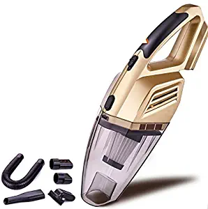 NUWA Car Vacuum Cleaner high Power Cordless Handheld 110V Portable Rechargeable 3000PA Pet Hair Remover(Rose Gold)