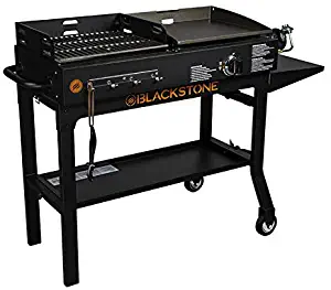 Blackstone 1819 Griddle and Charcoal Combo, Black