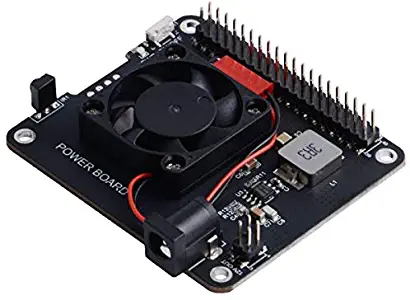 3CM Quiet Fan Cooling,provides a Safe Shutdown Function,DockerPi Power Board 5V4A For Raspberry Pi 4 Model B & Raspberry Pi 3B+ & Raspberry Pi 2B/3B,IR remote Control Switch,Button Control Switch