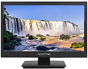 Sceptre 18" LED HDTV HDMI VGA USB Clear QAM, Brushed Black 2019 (E185BV-SSC)