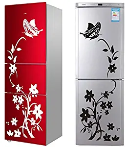 Creative Refrigerator Black Sticker Butterfly Pattern Wall Stickers Home Decoration Kitchen Wall Art Mural