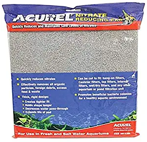 Acurel Infused Media Pads for Aquariums and Ponds, 10-Inch by 18-Inch