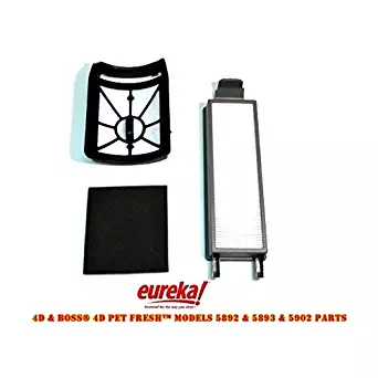 Eureka 4D Boss, Pet Fresh Bagless Upright Filter Kit. Fits 5892AVZ, 5892BVZ, 5893AVZ, 5893BVZ, 5902AVZ, 5902BVZ