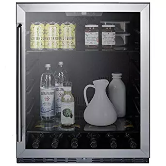 Summit AL57GCSS 24" ADA Compliant Commercial Compact Refrigerator with 4.8 cu. ft. Capacity Door Lock Frost Free Operation Door and Temperature Alarm in Stainless