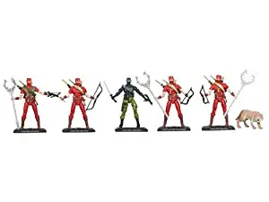 G.I. Joe Exclusive Action Figure Troop Builders Set Snake Eyes Vs. Red Ninja Troopers