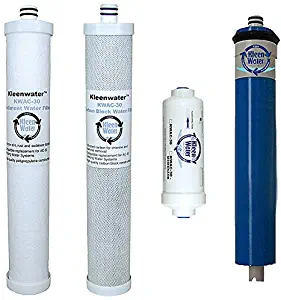 KleenWater KWAC-30, Replacement for Culligan AC-30 Filters, KleenWater Cartridge and Membrane, Set of 4