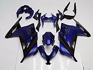 Black Dark Blue Complete Fairing Bodywork Painted ABS Plastic Injection Molding Kit for 2013-2016 13-16 Kawasaki Ninja 300 EX300R EX 300R EX-300R EX300A EX300B SE 2014 2015