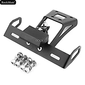 LED License Plate Bracket Holder Compatible With Kawasaki NINJA250 NINJA400 Ninja 250 400 2018 2019 Tail Tidy Fender Eliminator Rear Mudguard Simple Design Waterproof Billet Aluminum