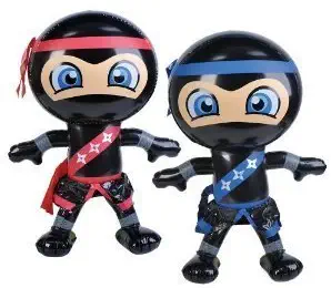 1 DZ (12) Inflatable Ninjas 24" / Party Decorations / Inflate