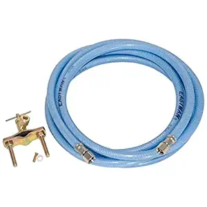 1 Kit, 10' Braided PVC Icemaker Water Supply Line 1,400 Psi Burst Rate 1/4" Compression Fittings Includes 1/4" Od Compression Nuts & Self-Piercing Saddle Valve