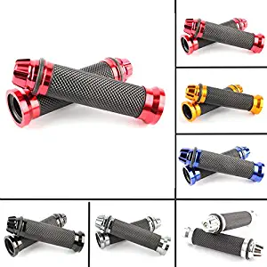 Custom Motorcycle Sport Bike CNC Aluminum 7/8" 22mm Handlebar Rubber Gel Hand Grips For Chopper Cruiser Bike