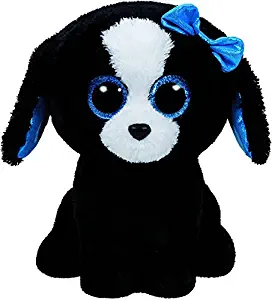 Ty Tracey Dog Plush, Black/White, Regular