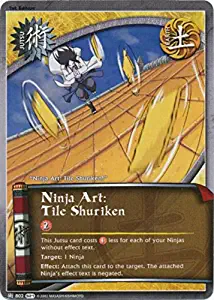 Naruto Card - Ninja Art: Tile Shuriken 802 - Shattered Truth - Common - 1st Edition