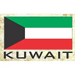 Flag Fridge Refrigerator Magnets - Asia & Africa Grp 2 (1-Pack, Country: Kuwait)