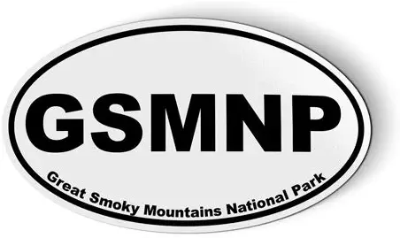 GSMNP Great Smoky Mountains National Park Oval - Magnet for Car Fridge Locker - 5.5"