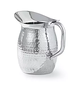 Artisan 2-Quart Stainless Steel Serving Pitcher with Hammered Texture