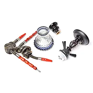 ZicHEXING-US Double Hose Hookah Set Smoking Shishas Water Pipe Chicha Narguile Accessories