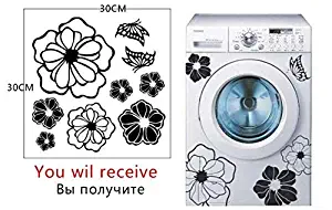 ROSALIND Creative Refrigerator Black Sticker Butterfly Pattern Wall Stickers Home Decoration Kitchen Wall Art Mural Decor Gold