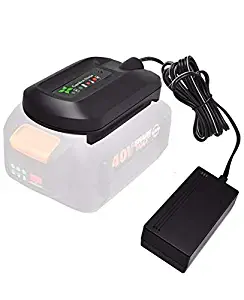 Garden NINJA 40v Lithium Ion Battery Charger for Worx WA3580 battery (Charger Only)