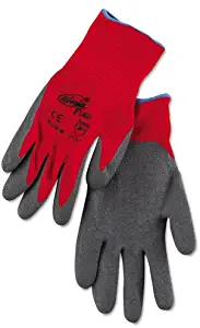 Ninja Flex Latex Coated Palm Gloves, Red/Gray, Medium, 1 Pair