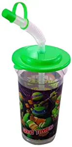 TMNT Ninja Turtle 14 oz Sport Tumbler with Lid and Straw